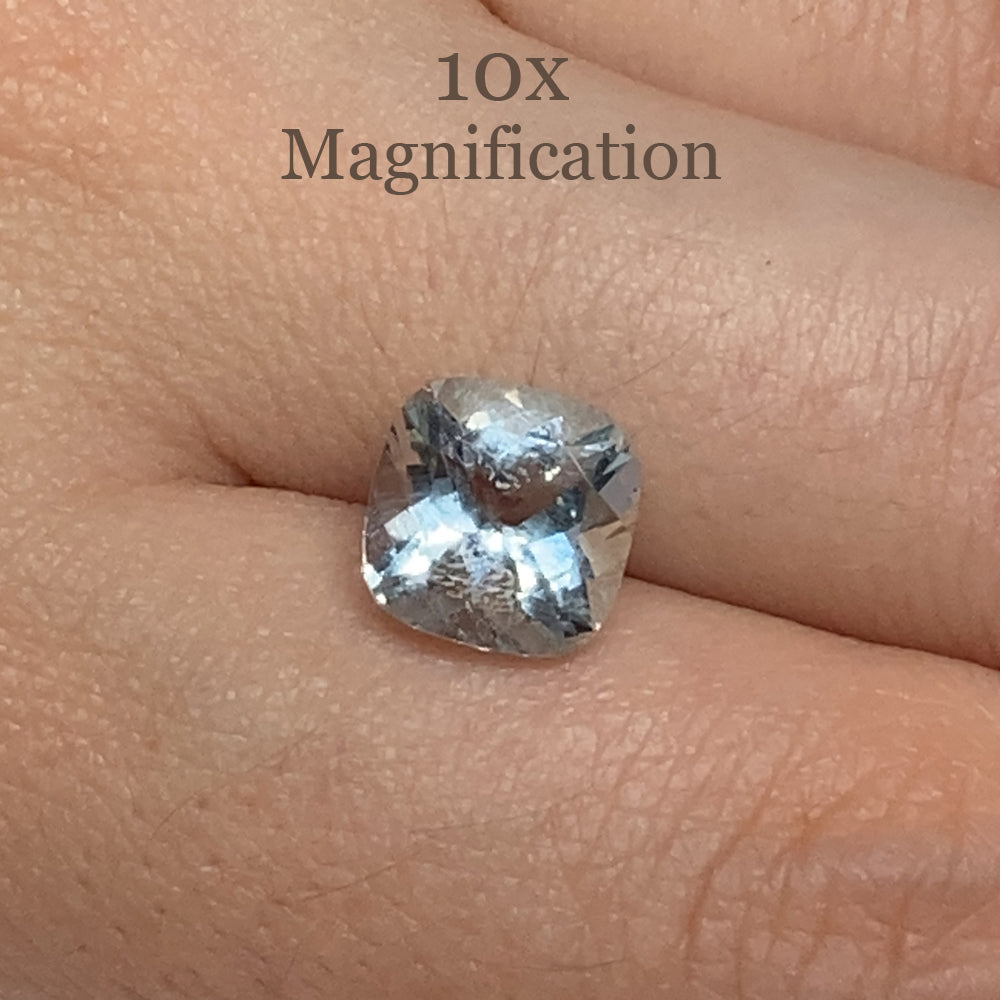SkyJems 2.68ct Brazilian Blue Aquamarine Cushion Cut Gemstone, Unheated Natural Beryl Crystal