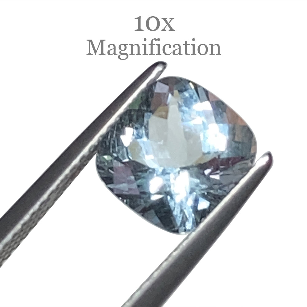 SkyJems 2.68ct Brazilian Blue Cushion Aquamarine - Unheated Natural Beryl Gemstone from Premium Gem Collection