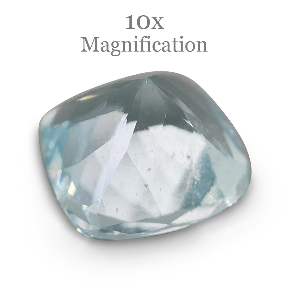 SkyJems 2.83ct Brazilian Blue Cushion Aquamarine Gemstone - Unheated Natural Beryl from Premium Collection