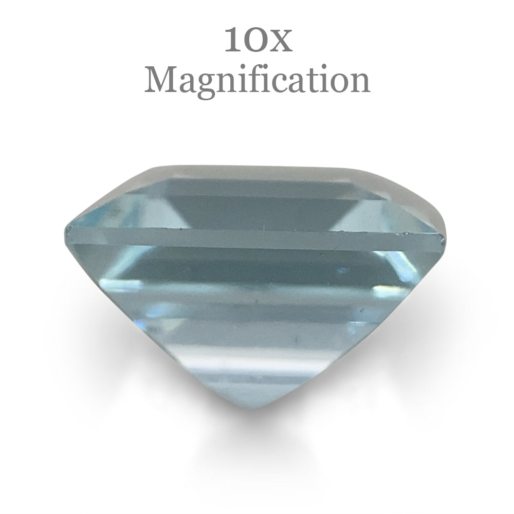 SkyJems 1.58ct Square Aquamarine: Pristine Brazilian blue beryl gemstone with elegant step-cut brilliance