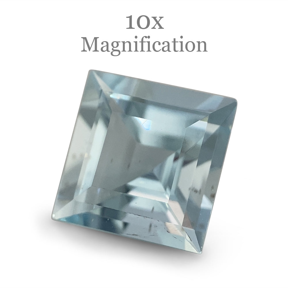 SkyJems 1.58ct Square Brazilian Aquamarine: Serene Blue Step-Cut Gemstone from Trusted Canadian Jeweler