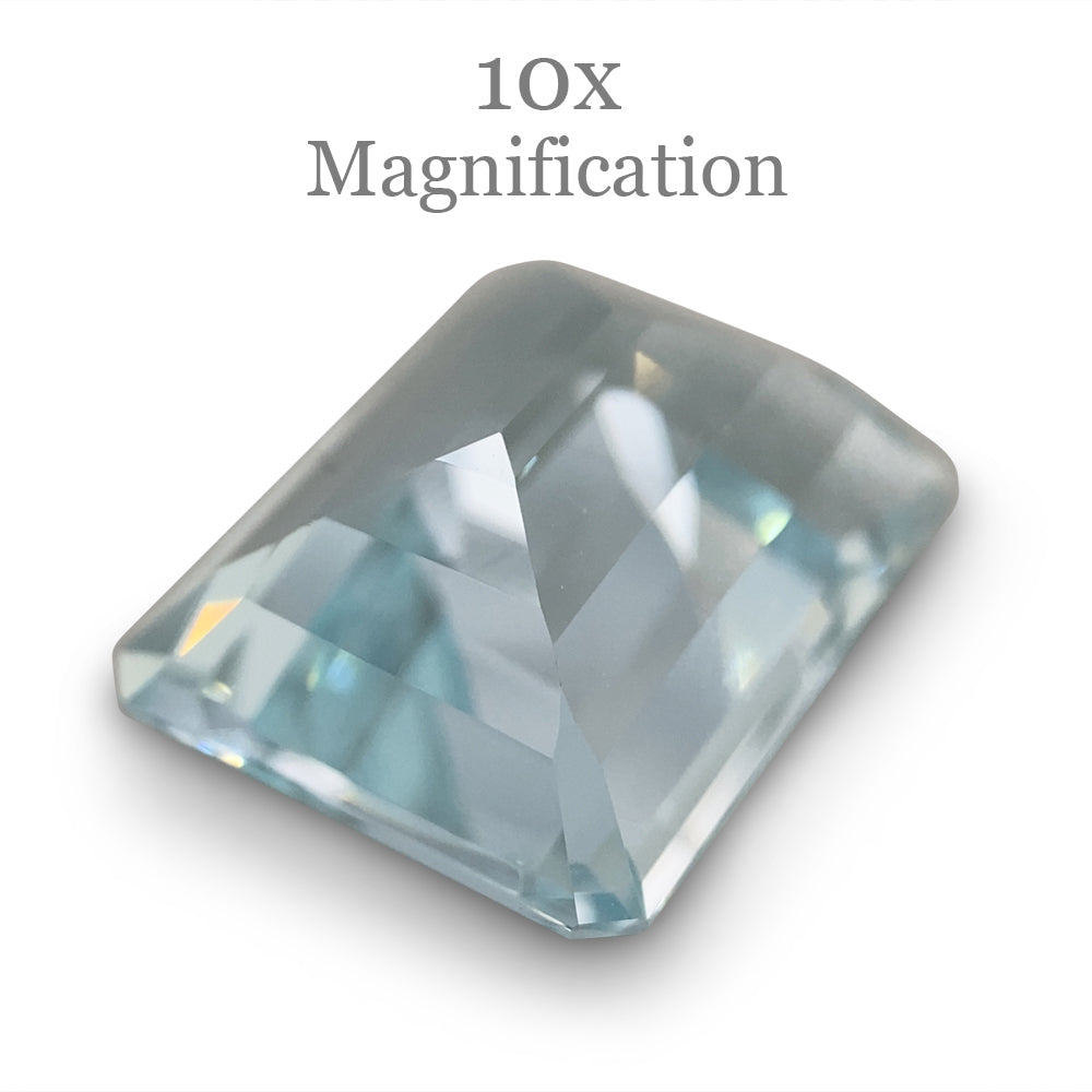 SkyJems 5.45ct Brazilian Blue Aquamarine, Emerald Cut Beryl Gemstone in Serene Step Cut Design