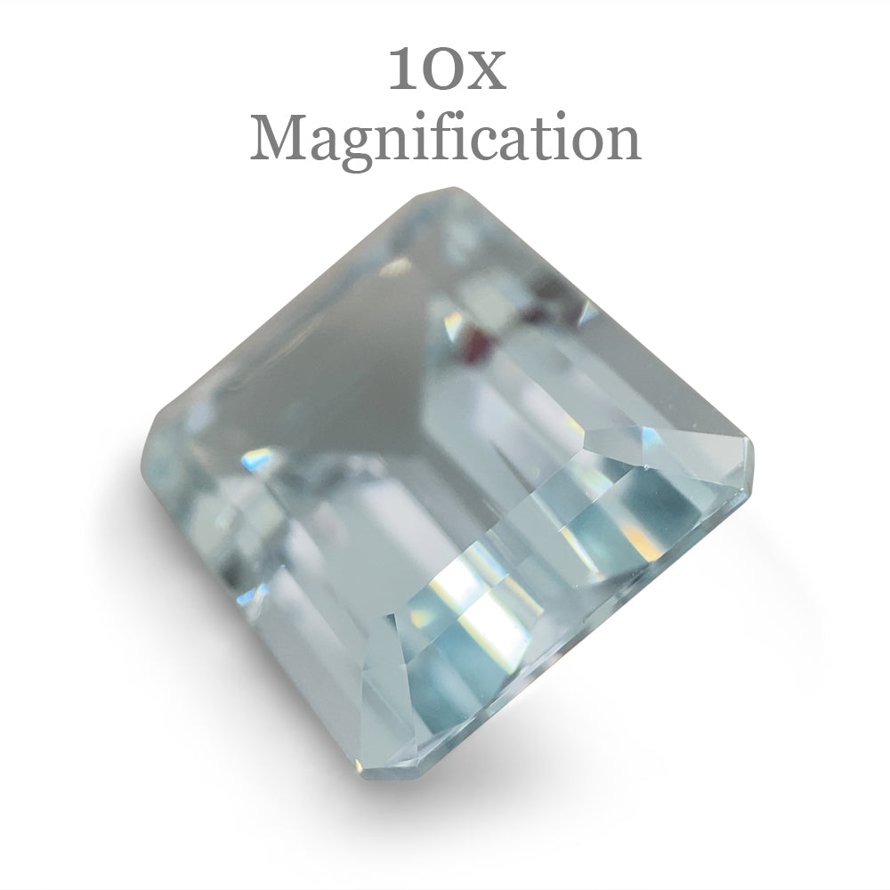 SkyJems 5.45ct Brazilian Blue Aquamarine, emerald-cut gemstone with exceptional clarity and brilliance