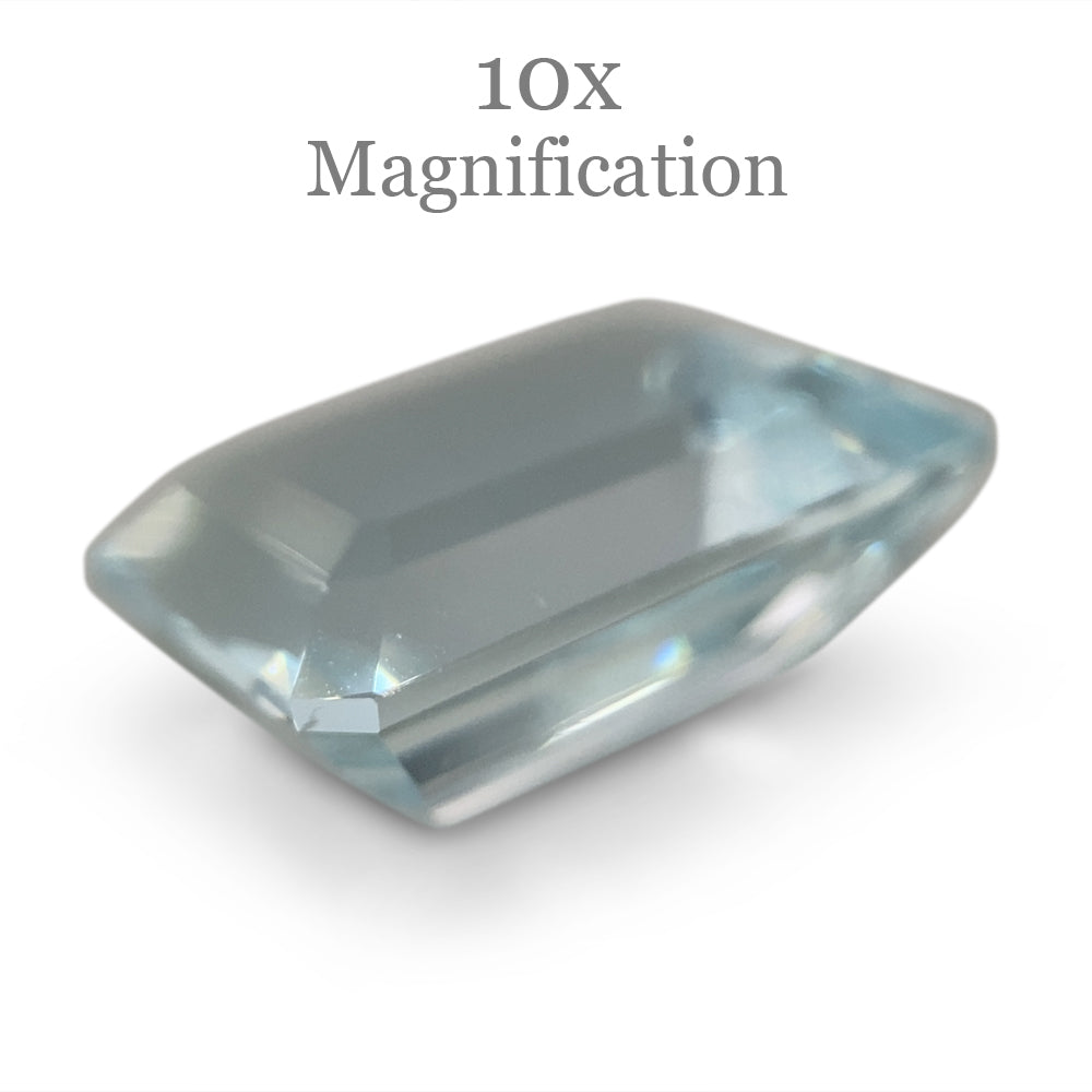 SkyJems 5.45ct Brazilian Blue Aquamarine, emerald-cut gemstone with brilliant step-cut clarity and natural hue