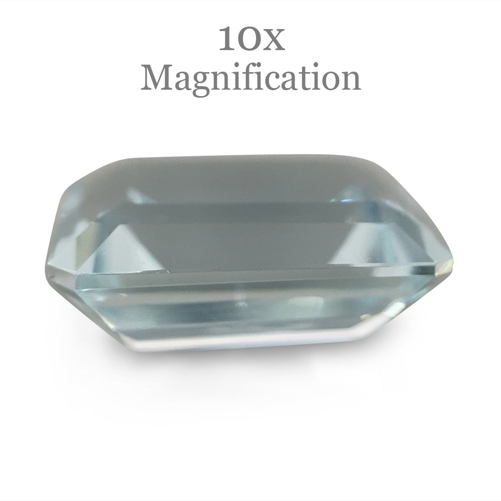 SkyJems 5.45ct Brazilian Blue Aquamarine, Emerald Cut Beryl Gemstone in Serene Light Blue Hue