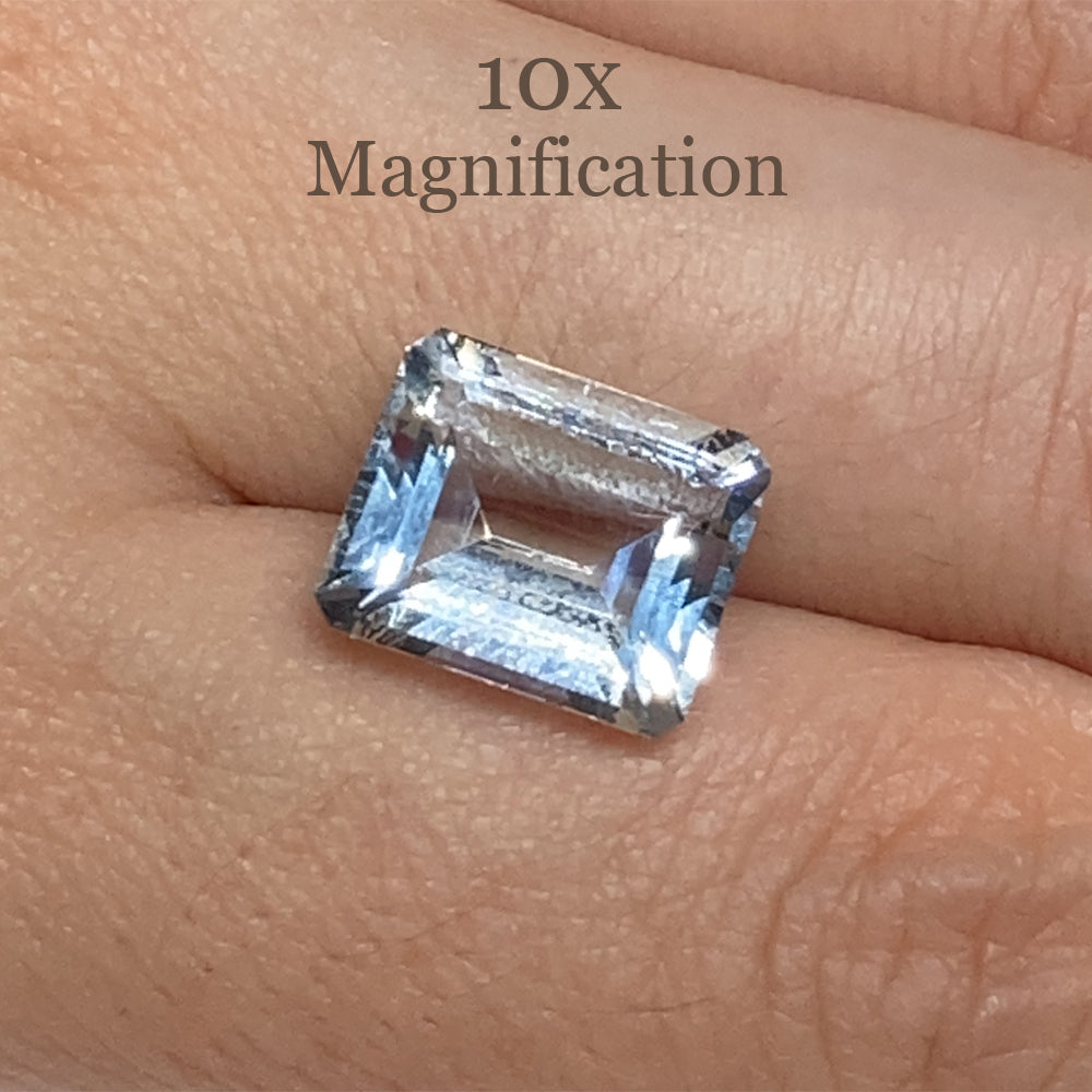 SkyJems 5.45ct Brazilian Blue Aquamarine, Emerald Cut Beryl Gemstone in Serene Light Blue Hue