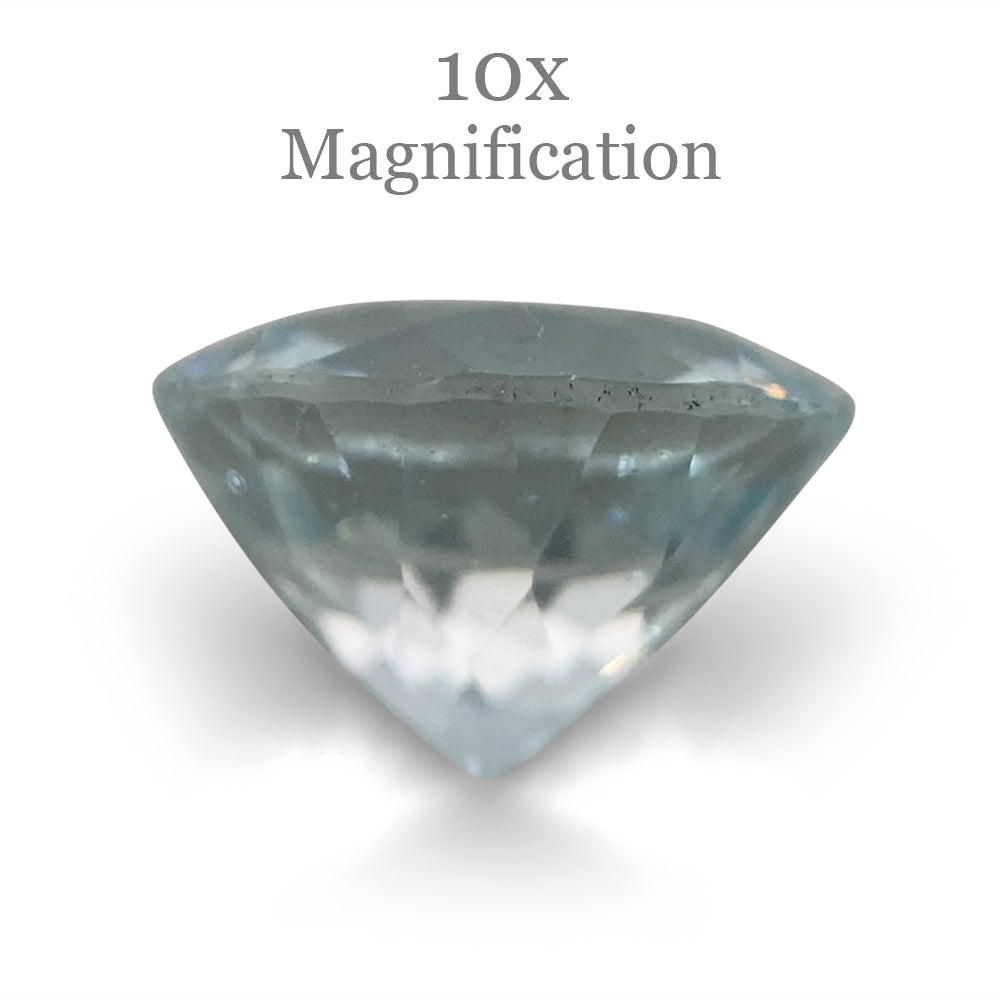 SkyJems 1.69ct Round Brazilian Blue Aquamarine Gemstone - Precision Mixed Cut Beryl from Premium Collection