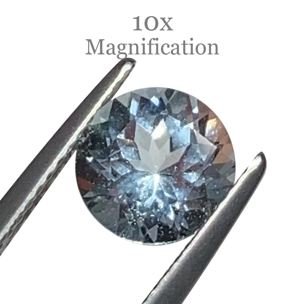 SkyJems 1.69ct Round Blue Aquamarine from Brazil, Mixed Cut Beryl Gemstone for Fine Jewelry