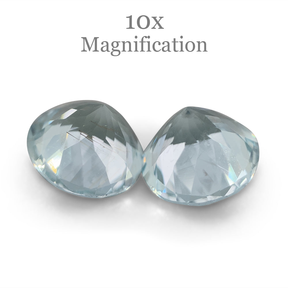 Aquamarine 3.36 cts 7.95 x 7.95 x 5.38 mm and 7.80 x 7.80 x 5.19 mm Round Blue $480