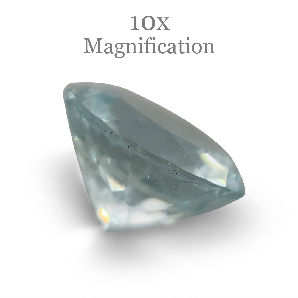 SkyJems 1.72ct Round Brazilian Blue Aquamarine Gemstone | Unheated Natural Beryl Single Stone