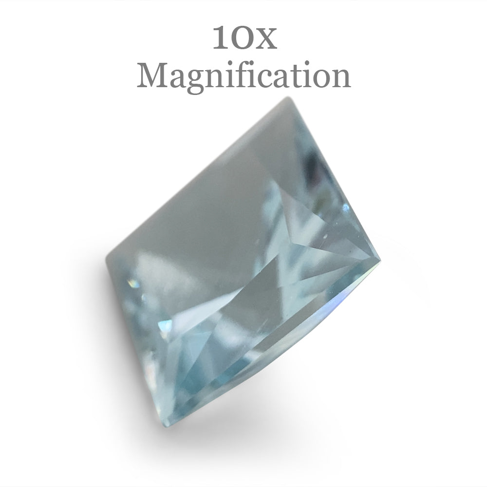 1.9ct Square Brazilian Blue Aquamarine Gemstone from SkyJems, Mixed Cut Beryl Loose Stone