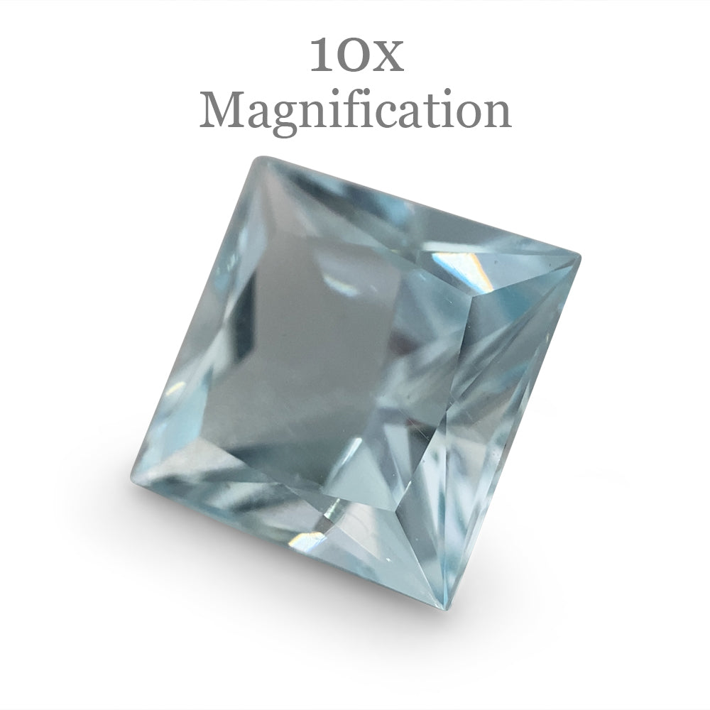 1.9ct Square Brazilian Blue Aquamarine Gemstone from SkyJems, Mixed Cut Beryl Loose Stone