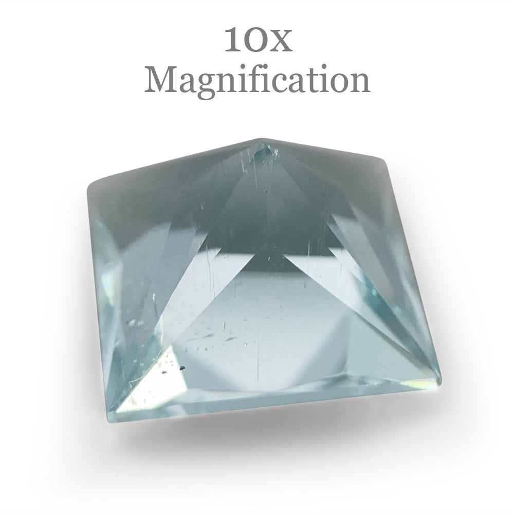 SkyJems 1.53ct Square Brazilian Blue Aquamarine Gemstone, Mixed Cut Beryl from Premium Gem Collection
