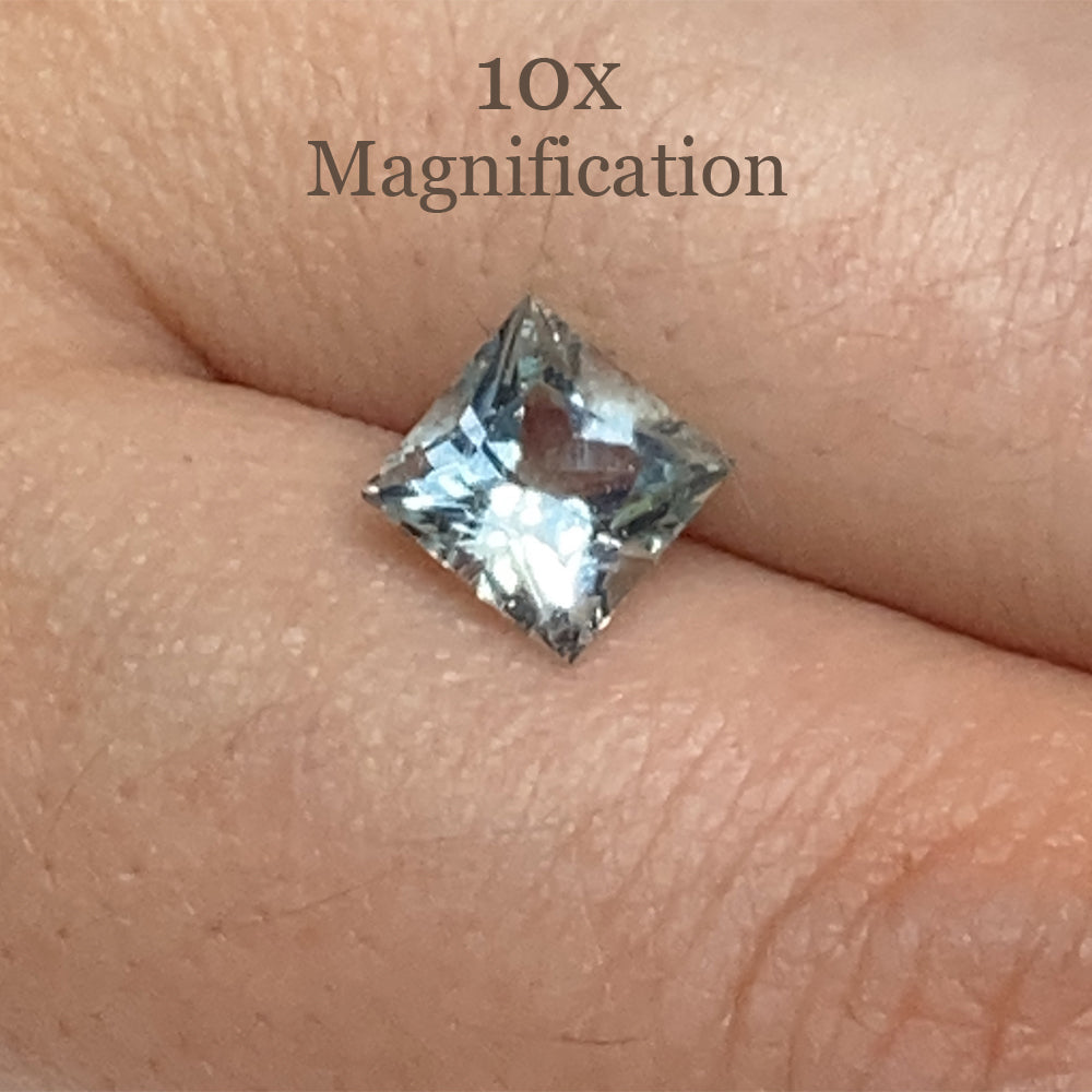 SkyJems 1.53ct Square Brazilian Blue Aquamarine Gemstone - Unheated Mixed Cut Beryl Loose Stone