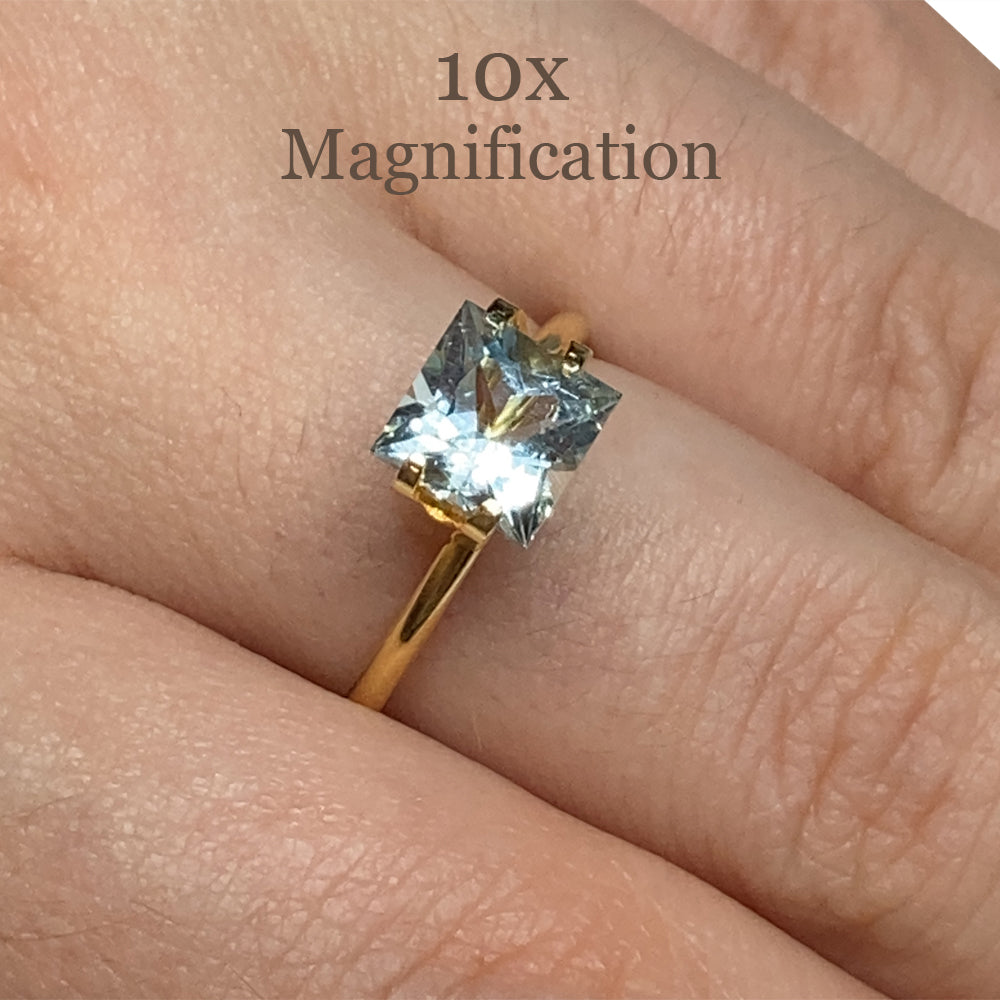 SkyJems 1.53ct Square Brazilian Blue Aquamarine Gemstone, Mixed Cut Beryl from Premium Gem Collection