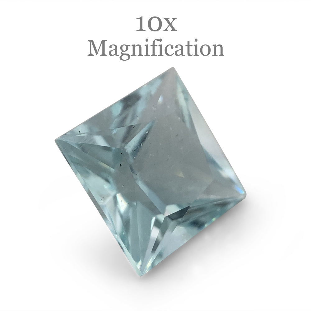 SkyJems 1.53ct Square Blue Aquamarine from Brazil, Mixed Cut Gemstone for Fine Jewelry Collection
