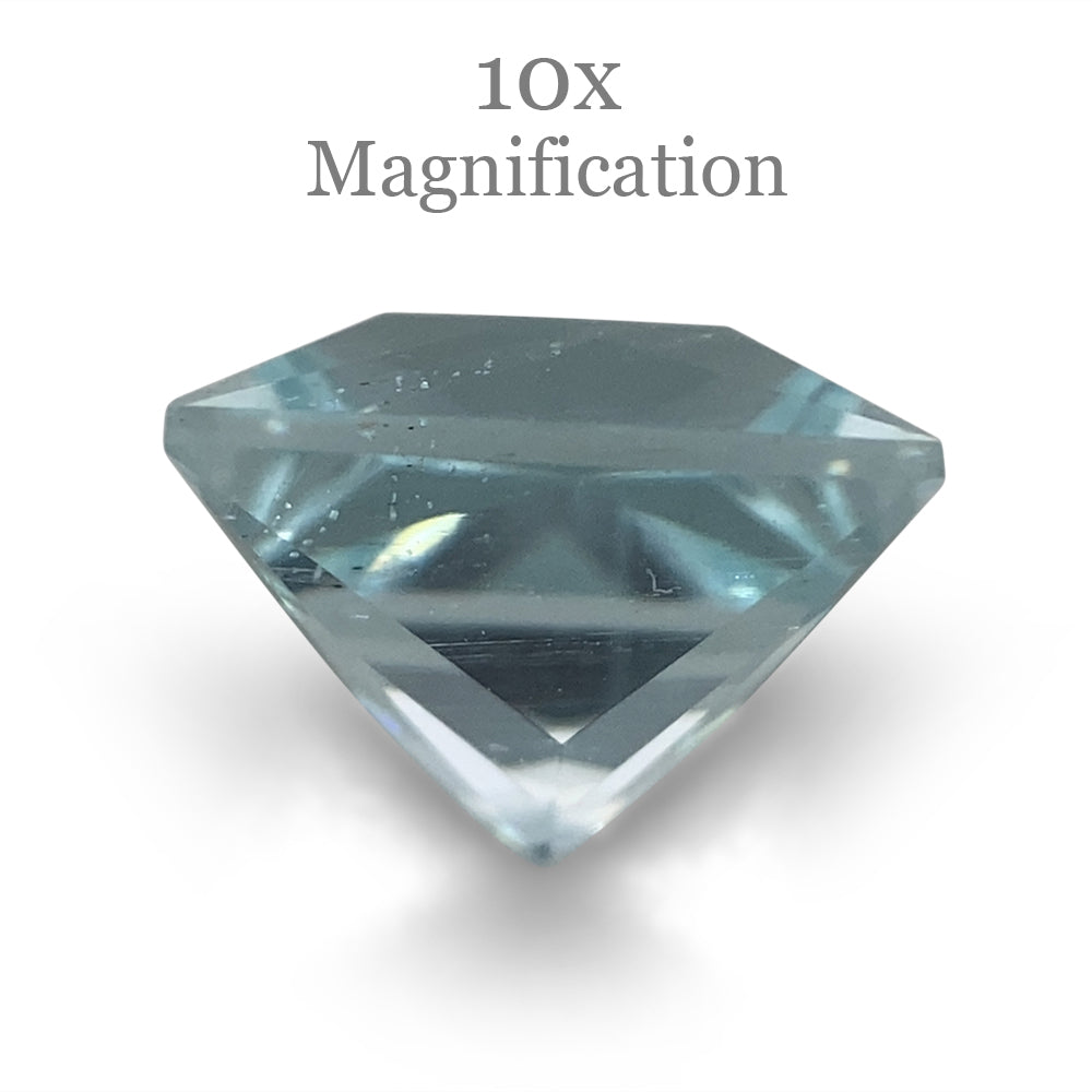 SkyJems 1.53ct Square Brazilian Blue Aquamarine Gemstone - Unheated Mixed Cut Beryl Gem