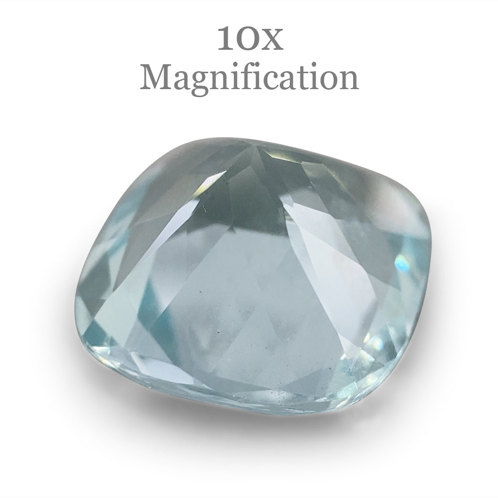 Stunning 2.66ct Brazilian Blue Cushion Aquamarine, Mixed Cut Gemstone from SkyJems' Rare Beryl Collection