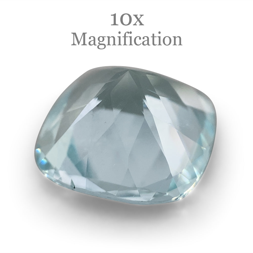 Stunning 2.66ct Brazilian Blue Cushion Aquamarine, Mixed Cut Gemstone from SkyJems' Rare Beryl Collection