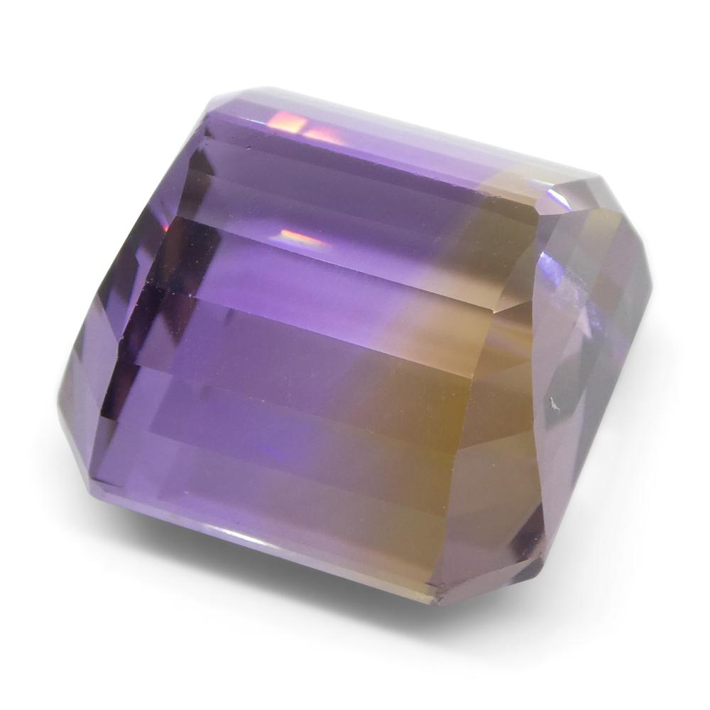 33.59 ct Square Ametrine from Bolivia, rare yellow and purple quartz gemstone by SkyJems Canadian gem specialists