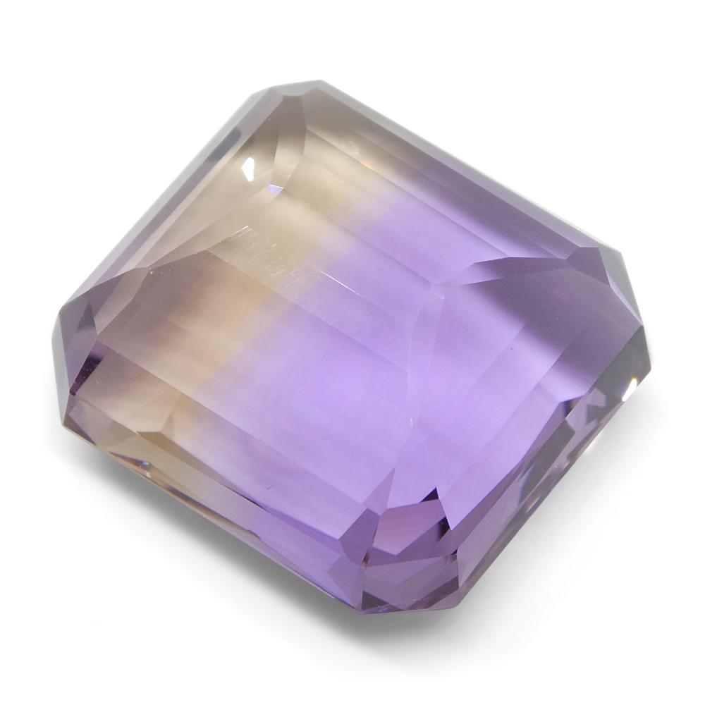 39.25 ct Square Ametrine from Bolivia, rare yellow and purple quartz gemstone by SkyJems Canadian gem specialists