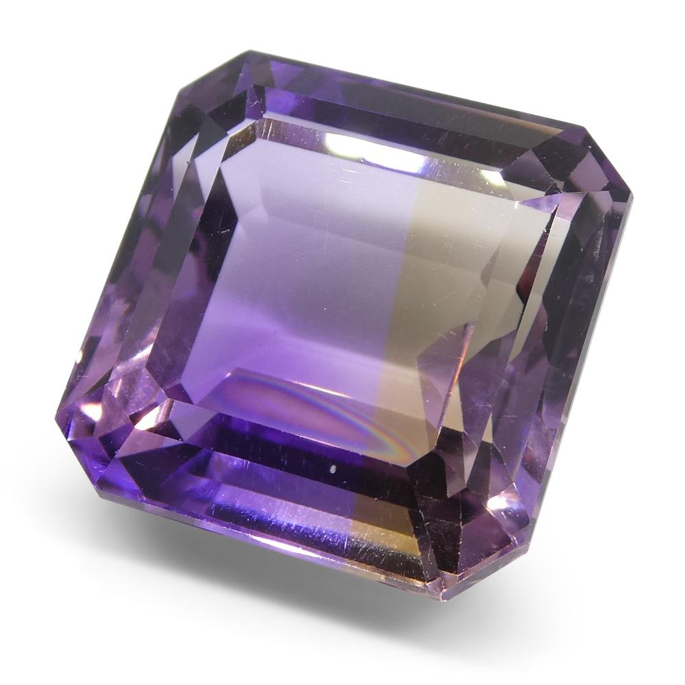 26.55 ct Square Ametrine from Bolivia - Rare Yellow and Purple Quartz Gemstone by SkyJems Canada