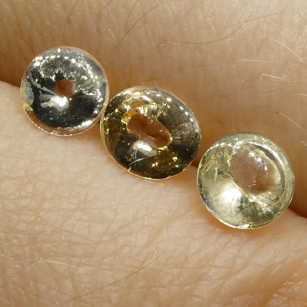 1.74ct Round Bullet Yellow Sapphire from Sri Lanka, unheated transparent gem by SkyJems Canadian gemstone specialists