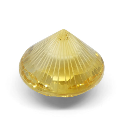 48.77ct Round Yellow Honeycomb Starburst Citrine from Brazil