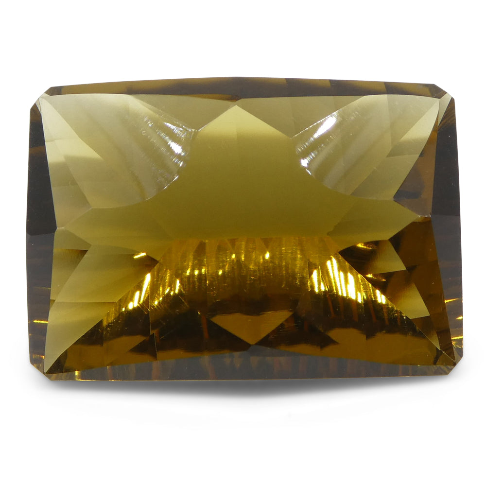25.83ct Brazilian Citrine Emerald Cut Fantasy Gem from SkyJems - Vibrant Orange-Yellow Quartz Collector Stone