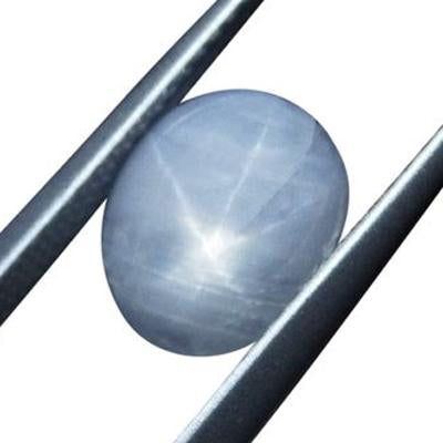 Rare 3.51 ct Blue Ceylon Star Sapphire - Unheated Oval Cabochon from SkyJems, Authentic Sri Lankan Asterism Gem