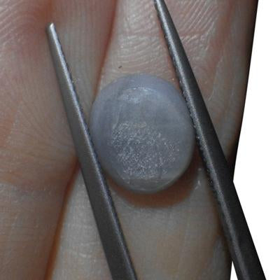 SkyJems 3.51 ct Blue Ceylon Star Sapphire - Rare Unheated Oval Cabochon with Natural Asterism from Sri Lanka