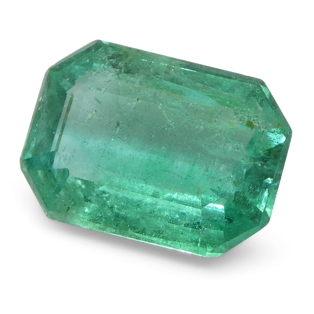 1.85ct Emerald Cut Emerald in bluish green, premium Canadian gemstone from SkyJems' fine beryl collection