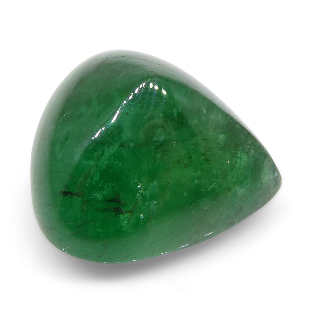 8.06ct Trillion Cabochon Green Emerald from Brazil - Skyjems Wholesale Gemstones