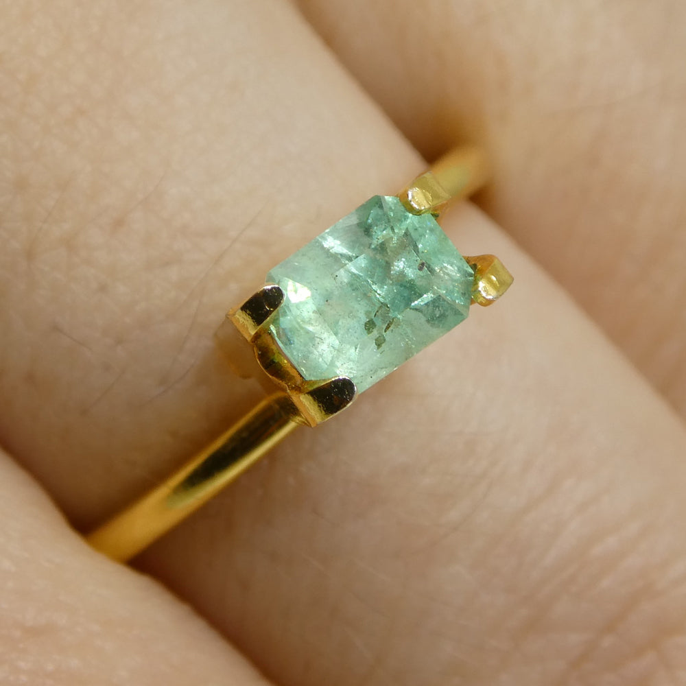 0.62ct Colombian Green Emerald, Emerald Cut Beryl Gemstone from SkyJems' Premium Loose Stone Collection