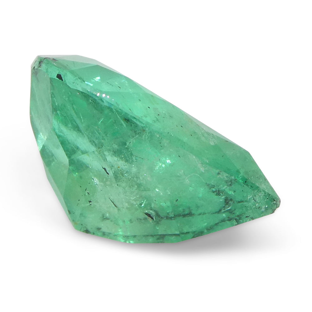 SkyJems 2.94ct Colombian Pear Emerald, bluish green beryl, medium-light color, premium gemstone