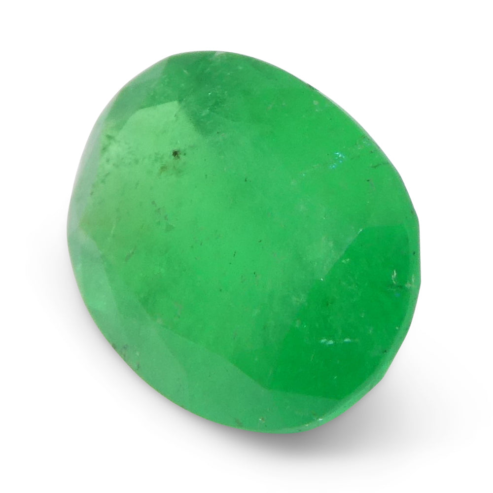 1.25ct Colombian Green Emerald Oval Gemstone from SkyJems Fine Colored Gem Collection