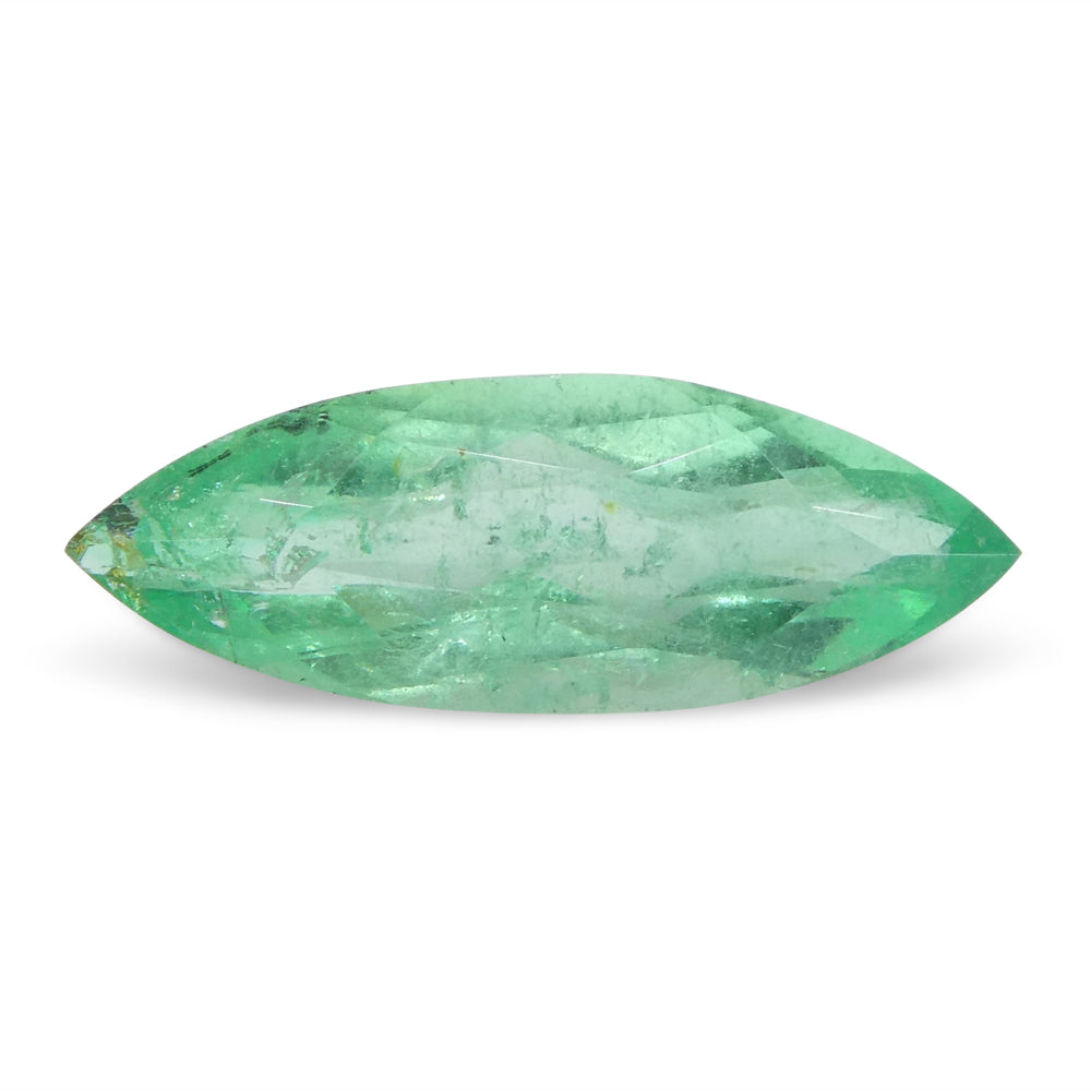 1.04ct Colombian Marquise Green Emerald, bluish green beryl gemstone from SkyJems premium collection
