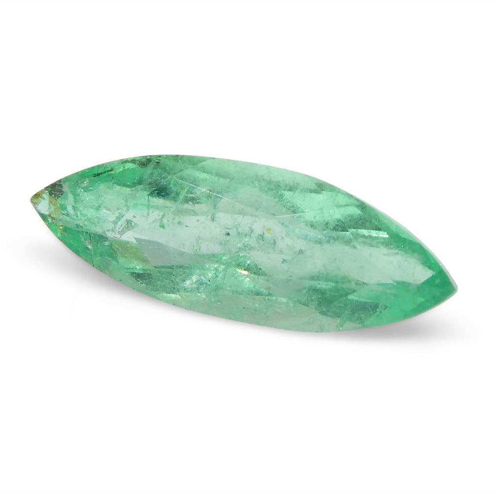 1.04ct Colombian Marquise Green Emerald, bluish green beryl gemstone from SkyJems premium gem collection