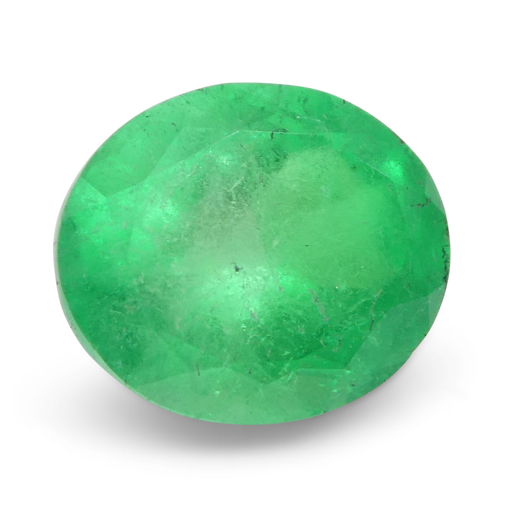 1.49ct Colombian Green Emerald Oval Gemstone from SkyJems Rare Gem Collection