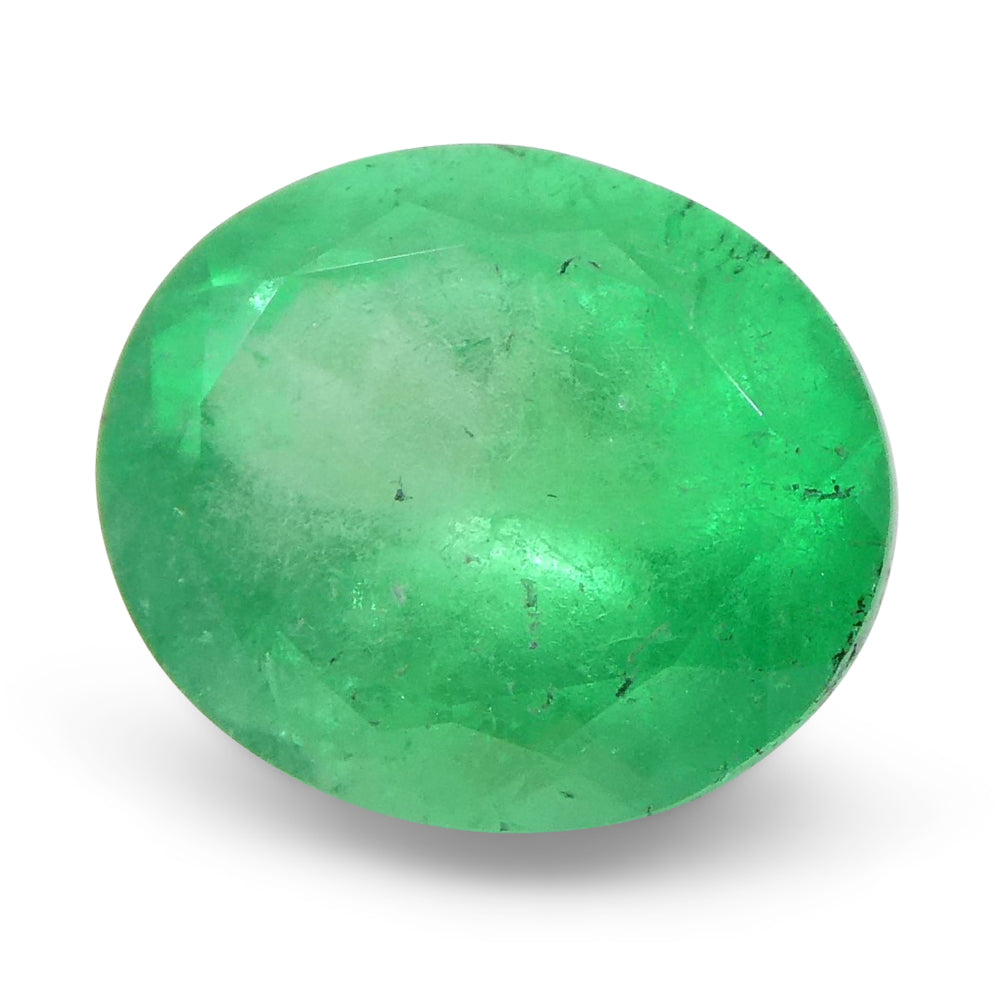 1.49ct Colombian Green Emerald Oval Gemstone from SkyJems Fine Colored Gem Collection