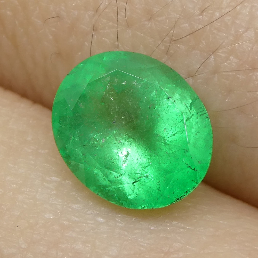 1.49ct Colombian Green Emerald Oval Gemstone from SkyJems Premium Beryl Collection