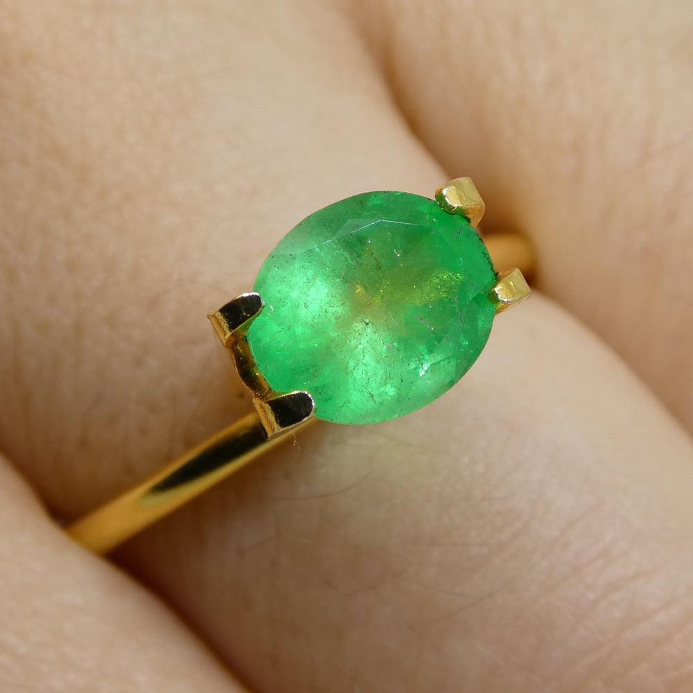 1.49ct Colombian Green Emerald Oval Gemstone from SkyJems Fine Colored Gem Collection