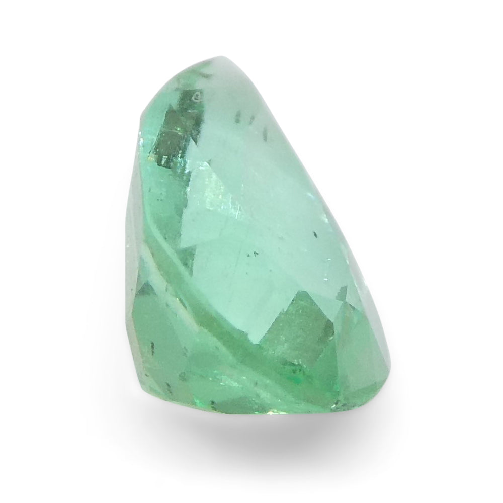 0.58ct Colombian Pear Green Emerald, Modified Brilliant Cut, premium green beryl gemstone from SkyJems