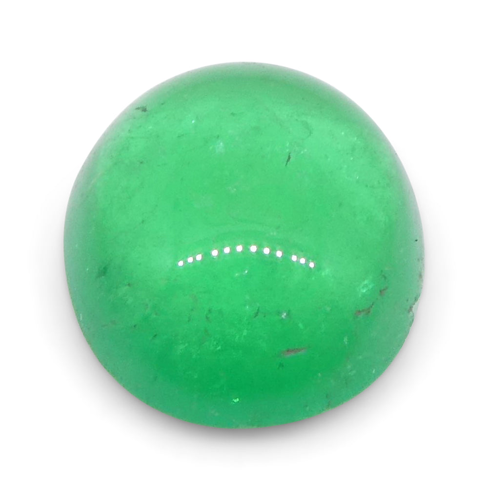 0.7ct Colombian Green Emerald Oval Cabochon, Beryl Gemstone from SkyJems Rare Gem Collection