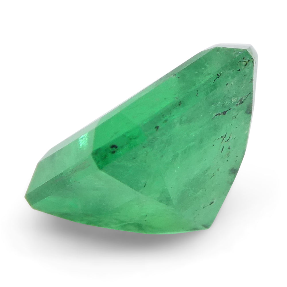 1.24ct Colombian Green Emerald Square Step Cut, premium green beryl gemstone from SkyJems fine jewelry collection