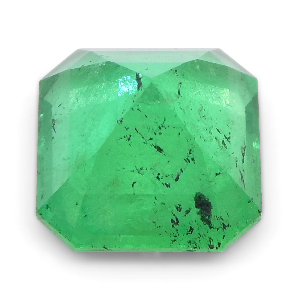 1.24ct Colombian Green Emerald Square Step Cut, premium green beryl gemstone from SkyJems fine jewelry collection