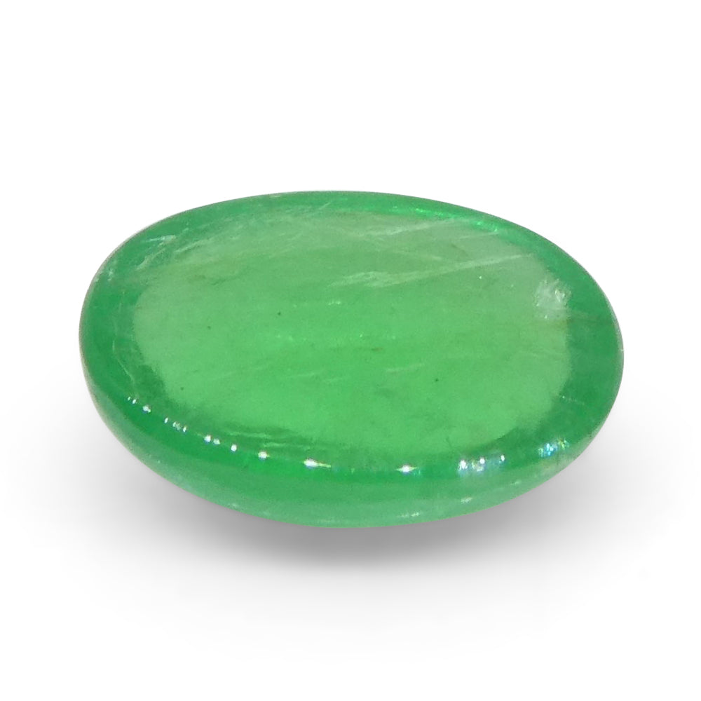 0.52ct Green Colombian Emerald Oval Cabochon Gemstone by SkyJems, Fine Beryl Collector's Gem