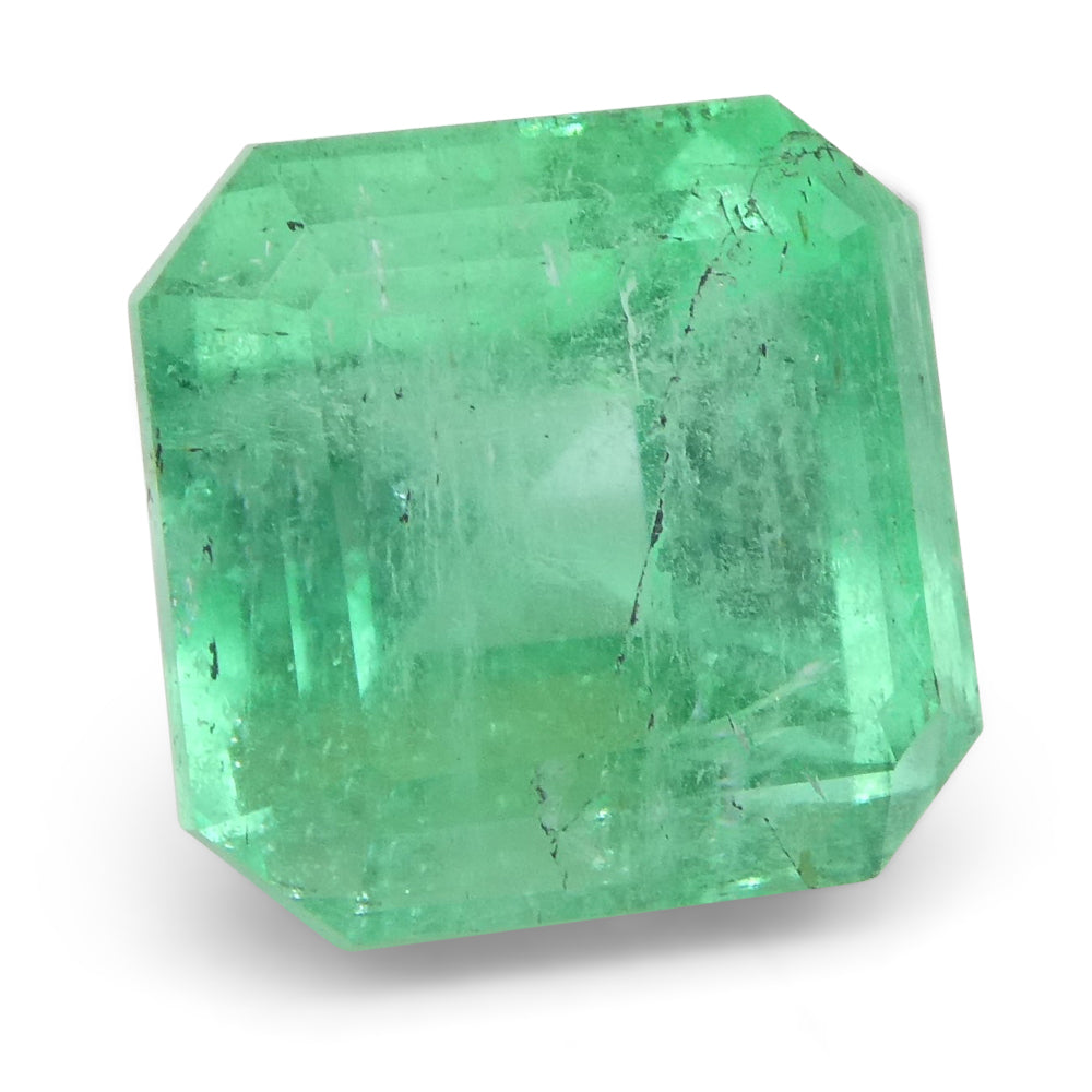 2.46ct Colombian Green Emerald Square Cut Gemstone from SkyJems Fine Colored Gem Collection
