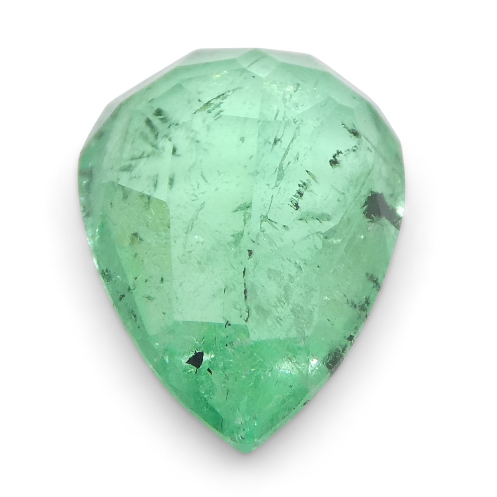1.29ct Colombian Pear Green Emerald, Moderate Clarity, SkyJems Fine Gemstones Rare Natural Green Beryl