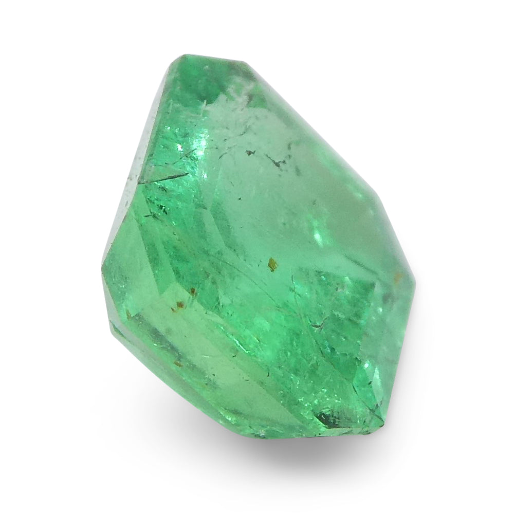 0.86ct Colombian Square Green Emerald, vibrant Step Cut gem from SkyJems' premium gemstone collection